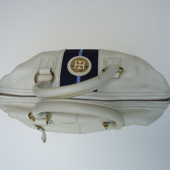 Tommy Hilfiger TH Logo Pebble Leather Satchel - Picture 8 of 16